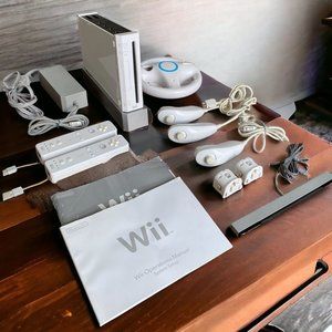 Nintendo Wii Console Accessories and Manuals Bundle